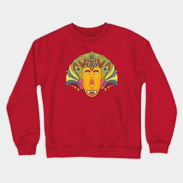 Tribal mask 2 Crewneck Sweatshirt by Annada Menon